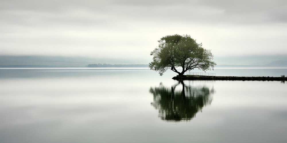 Tree calm lake resized