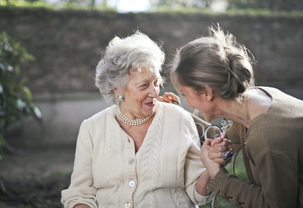 Volunteer Happy Older Lady